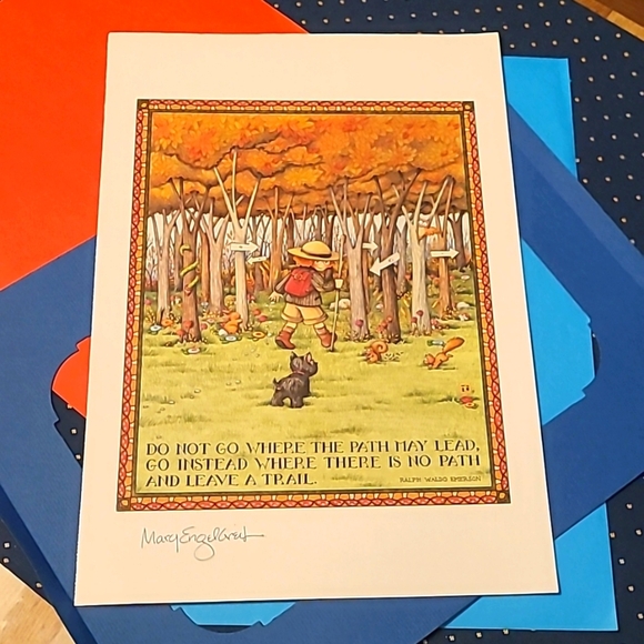 Do Not Go Where The Path May Lead, Go Instead …Mary Engelbreit Print - Picture 1 of 4